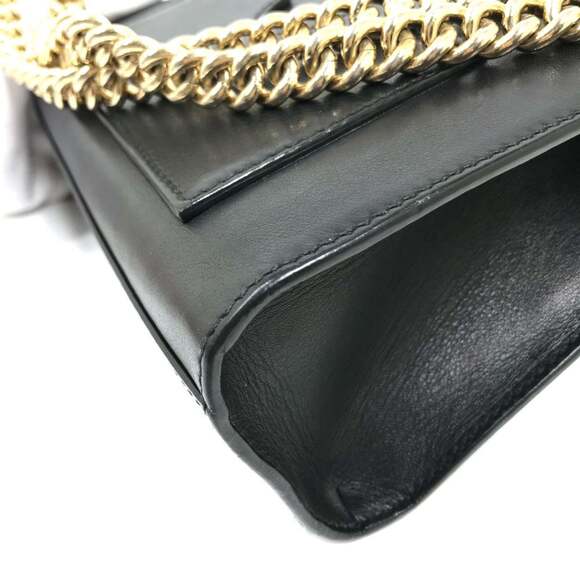 GUCCI Authentic Black Leather Shoulder Bag - Picture 9 of 16